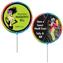 Custom Mardi Gras theme lollipops